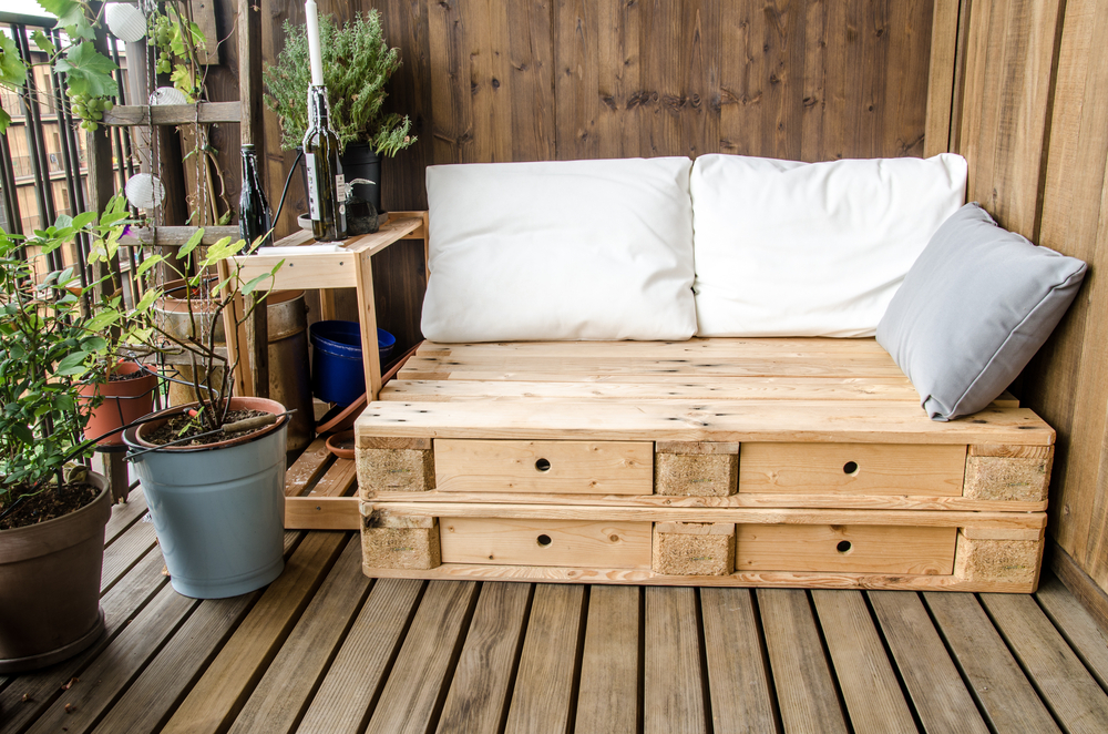 balcon de toit en bois